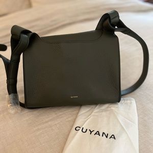 Cuyana Double Loop Bag – Dark Olive, Pebbled NWT